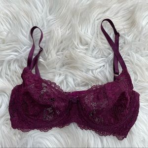 Vintage Victoria’s Secret bra lace flora underwire size 34C